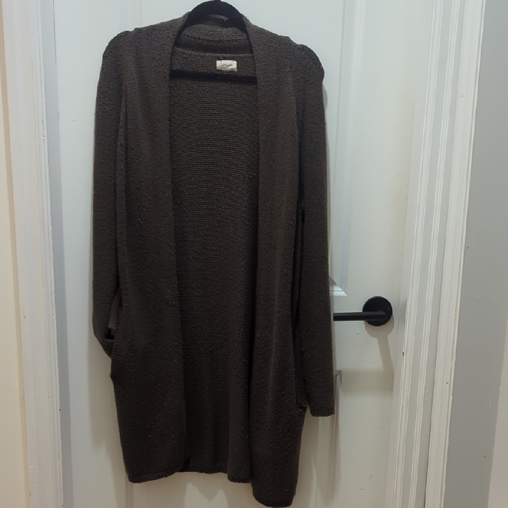 Women's Brown/ Green Cardigan Sweater